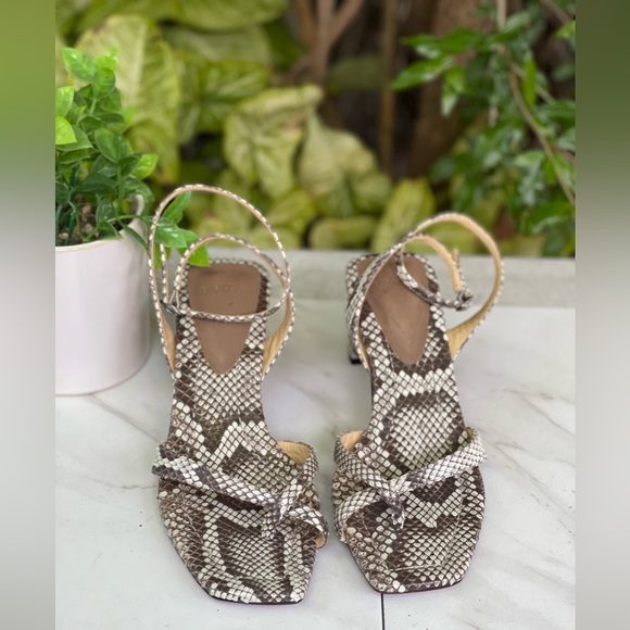 Alexandre Birman Nelly Square 50 Peyton multi Natural Exotic Sandals size 36/6 - Picture 6 of 13